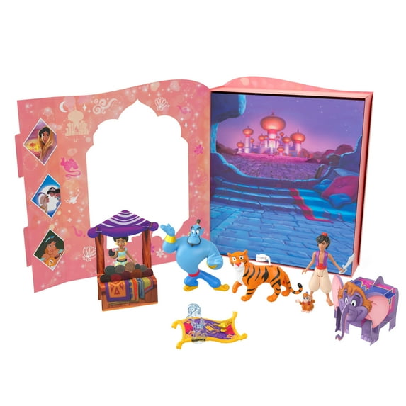 Disney Princess Jasmine Story Set with 6 Characters, Dolls & Figures, Inspired by Disney Aladdin Movie