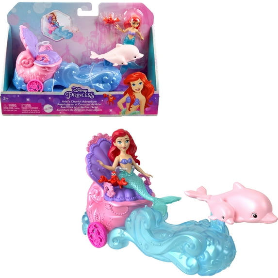 Disney Princess Toys, Mermaid Ariel Doll and Chariot