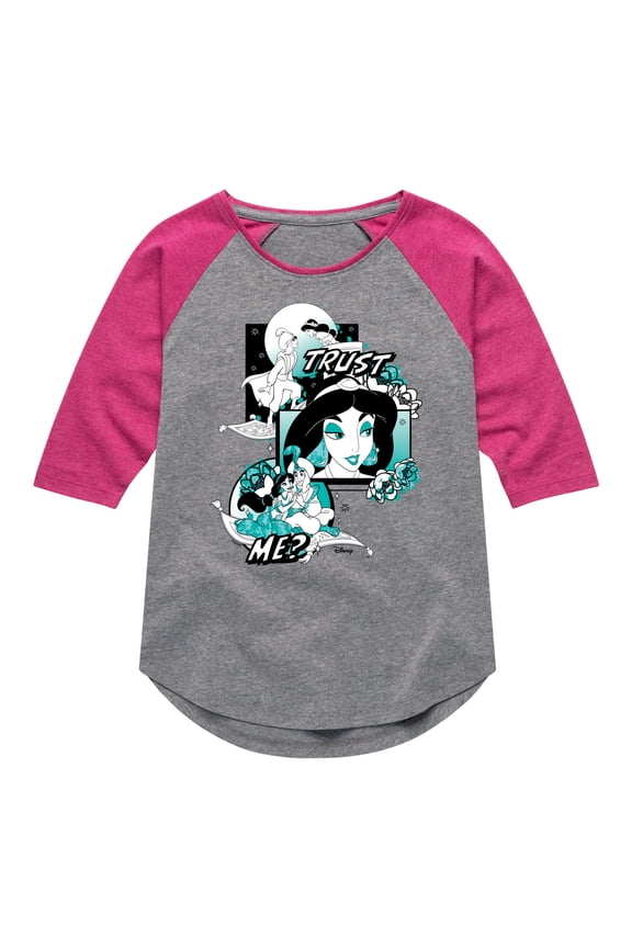 Princess - Trust Me? - Toddler & Youth Girls Raglan Graphic T-Shirt