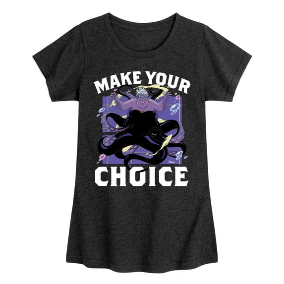 Disney Princess - Ursela Make Your Choice - Toddler & Youth Girls Short Sleeve Graphic T-Shirt