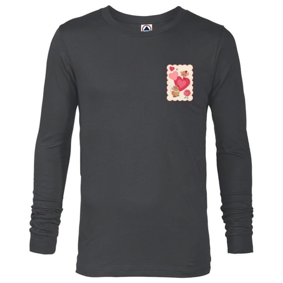 Disney Princess Valentine’s Day Cinderella Jaq & Gus Hearts - Long Sleeve T-Shirt for Men - Customized-Charcoal Heather