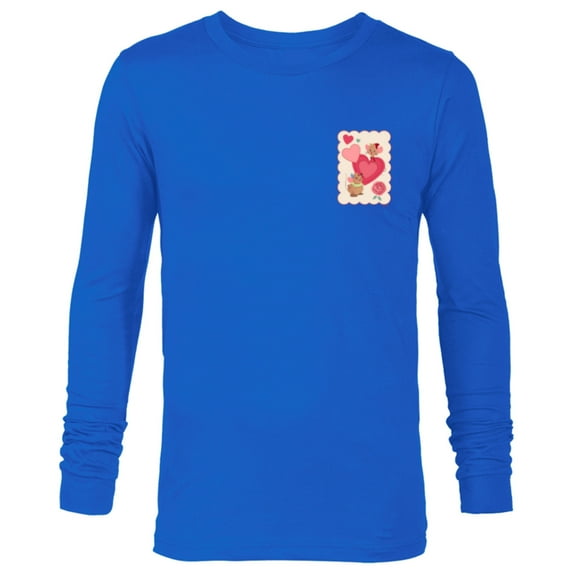 Disney Princess Valentine’s Day Cinderella Jaq & Gus Hearts - Long Sleeve T-Shirt for Men - Customized-Navy