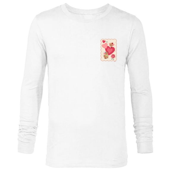 Disney Princess Valentine’s Day Cinderella Jaq & Gus Hearts - Long Sleeve T-Shirt for Men - Customized-White