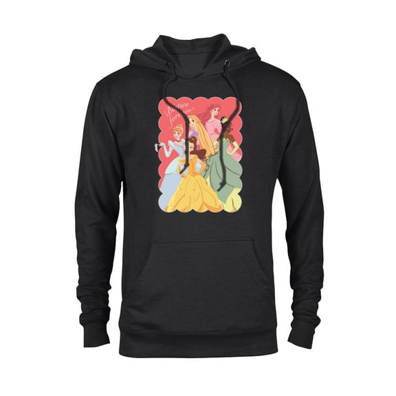 Disney Princess Valentine’s Day Friends BFFs Besties Forever - Pullover Hoodie for Adults - Customized-Black