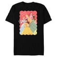thumbnail image 1 of Disney Princess Valentine’s Day Friends BFFs Besties Forever - Short Sleeve Blended T-Shirt for Adults - Customized-Black, 1 of 5
