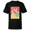 thumbnail image 1 of Disney Princess Valentine’s Day Friends BFFs Besties Forever - Short Sleeve T-Shirt for Kids - Customized-Black, 1 of 5