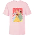 thumbnail image 1 of Disney Princess Valentine’s Day Friends BFFs Besties Forever - Short Sleeve T-Shirt for Kids - Customized-Soft Pink, 1 of 5
