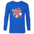 thumbnail image 1 of Disney Princess Valentine’s Day Love Heart Better Together - Long Sleeve T-Shirt for Men - Customized-Navy, 1 of 5