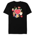 thumbnail image 1 of Disney Princess Valentine’s Day Love Heart Better Together - Short Sleeve Blended T-Shirt for Adults - Customized-Black, 1 of 5