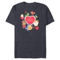 thumbnail image 1 of Disney Princess Valentine’s Day Love Heart Better Together - Short Sleeve Blended T-Shirt for Adults - Customized-Navy Heather, 1 of 5