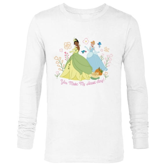Disney Princess Valentine’s Day You Make My Heart Sing - Long Sleeve T-Shirt for Men - Customized-White