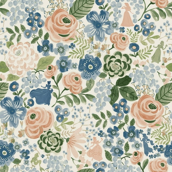 Disney Princess Watercolor Floral Peel & Stick Wallpaper
