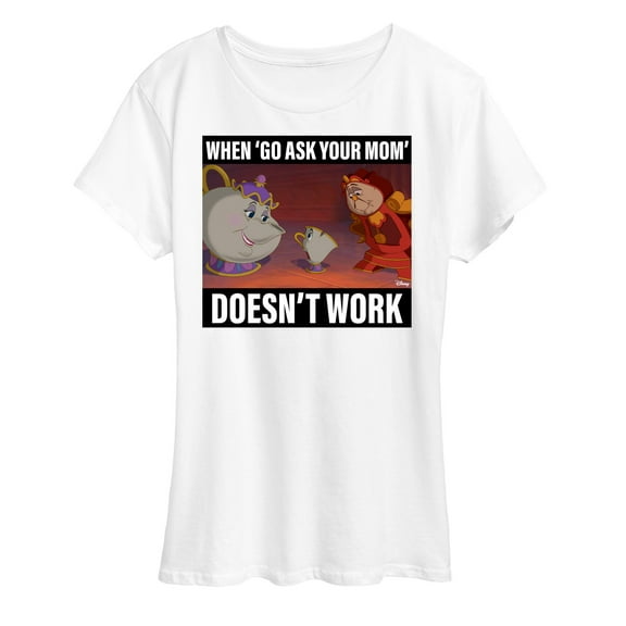 Disney Princess - When 'Ask Mom' Doesn't Work - Women's Short Sleeve Graphic T-Shirt
