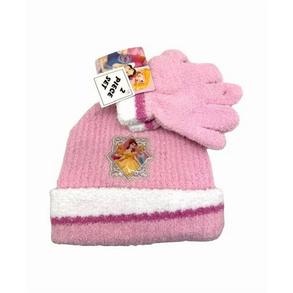 Disney Princess Winter Gloves - White Color Girls Knit Gloves