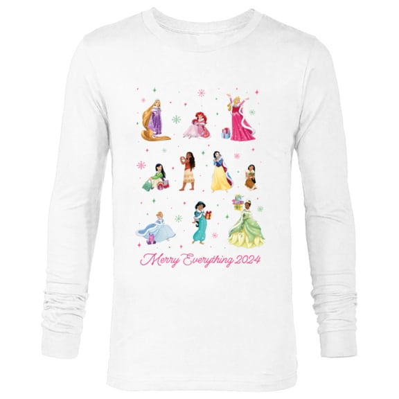 Disney Princess Winter Holiday Merry Everything 2024 - Long Sleeve T-Shirt for Men - Customized-White