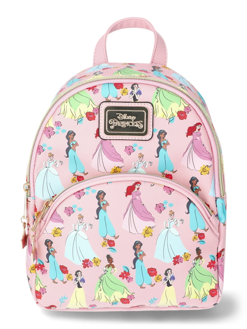 Disney Princess Women's Allover Printed Mini Backpack, Pink