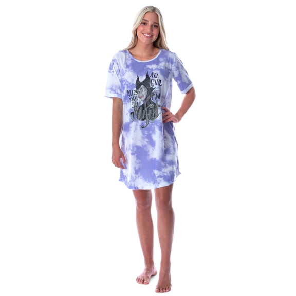 Disney Princess Womens Villains Sleeping Beauty Maleficent Nightgown Sleep Shirt
