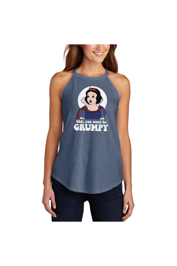 - You Must Be Grumpy - Juniors High Neck Tank Top