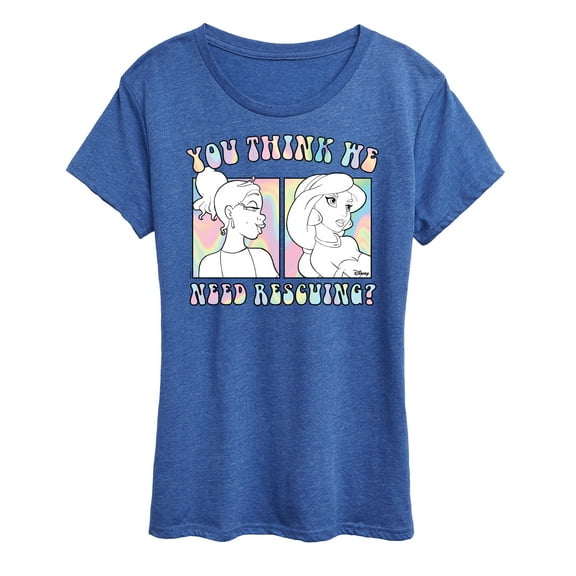 Disney Princess - You Think We Need Rescuing - Women's Short Sleeve Graphic T-Shirt