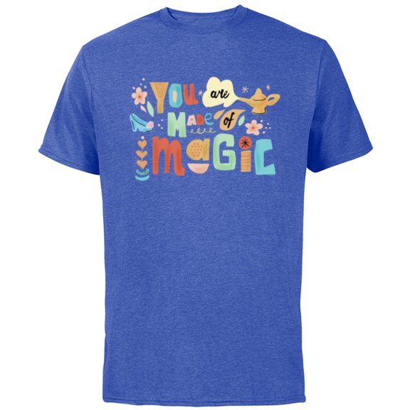 Disney Princess You are Made of Magic Jasmine & Cinderella - Short Sleeve Cotton T-Shirt for Adults - Customized-Royal Heather