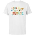 thumbnail image 1 of Disney Princess You are Made of Magic Jasmine & Cinderella - Short Sleeve Cotton T-Shirt for Adults - Customized-White, 1 of 5