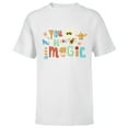 thumbnail image 1 of Disney Princess You are Made of Magic Jasmine & Cinderella - Short Sleeve T-Shirt for Kids - Customized-White, 1 of 5