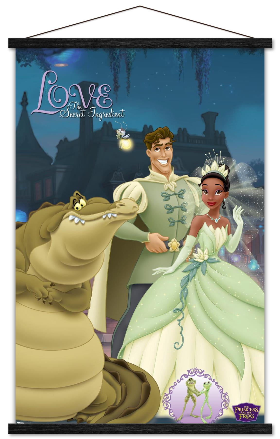 Disney Princess and the Frog Group Wall Poster with Wooden