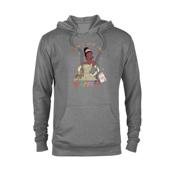 Disney Princess and the Frog Tiana Make Your Dreams Happen - Pullover Hoodie for Adults - Customized-Athletic Heather