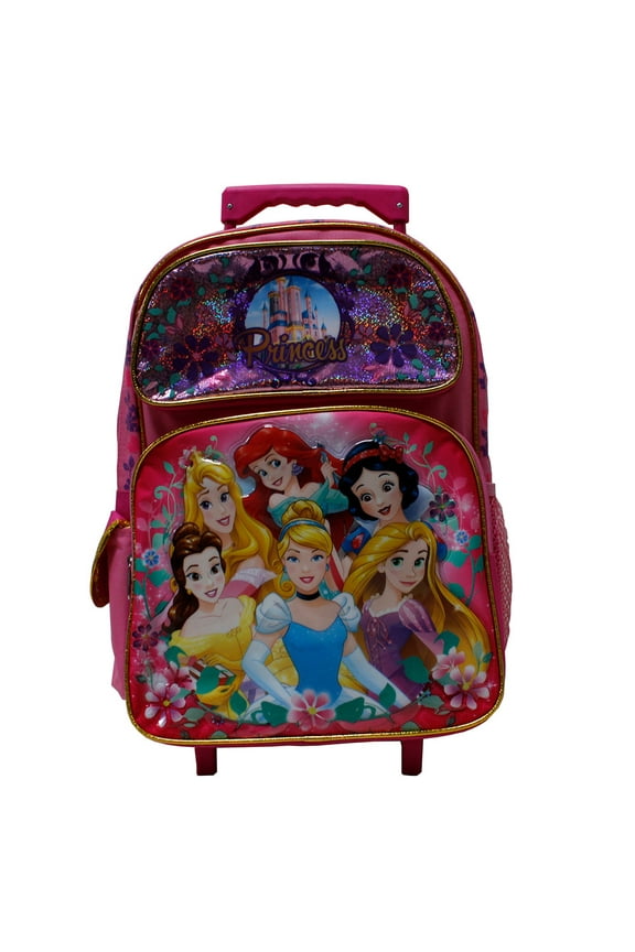 Princess pink with gold trim 6 characters on front