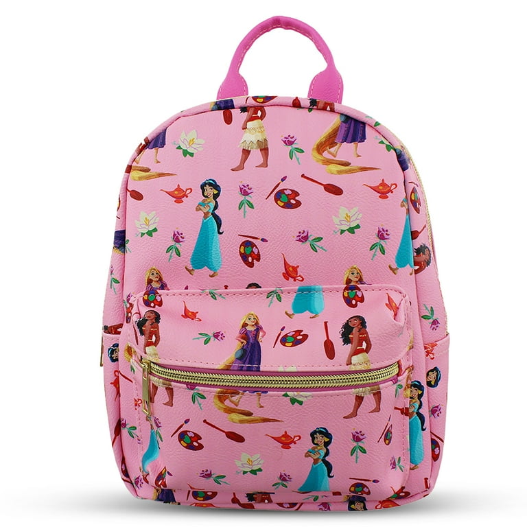Disney Princess with Flowers Mini PU Leather Backpack Purse DPCM86YT