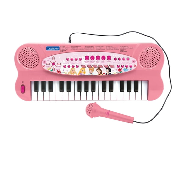 Lexibook Disney Princess Electronic Keyboard with Microphone, 32 Keys, Pink