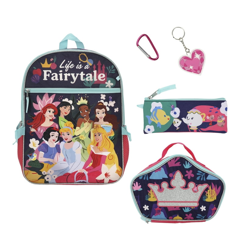 PRINCESS PRINCESS ５品 Disney Princesses 16 5-Piece Backpack & Lunchbox Set - Walmart.com