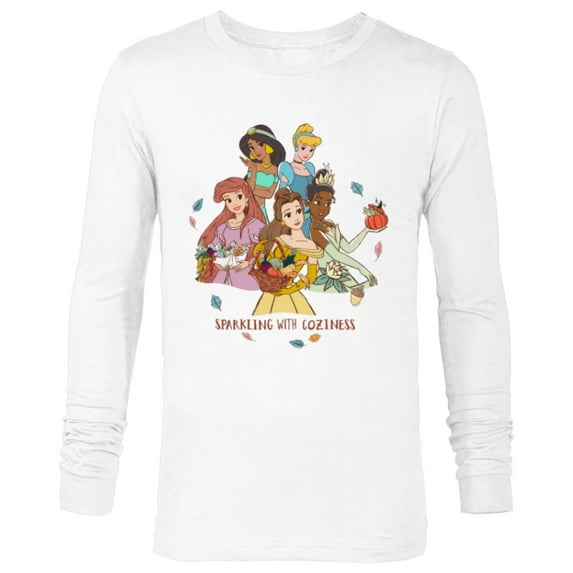 Disney Princesses Charming with Coziness Fall - Long Sleeve T-Shirt for Men - Customized-White