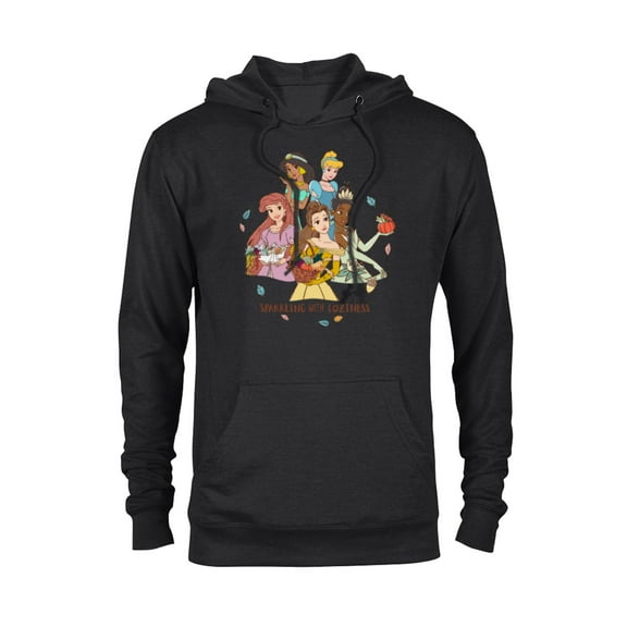 Disney Princesses Charming with Coziness Fall - Pullover Hoodie for Adults - Customized-Black