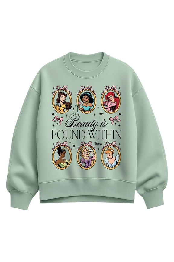 - Princesses Coquette - Ladies Oversized Fleece Crew Sweatshirt