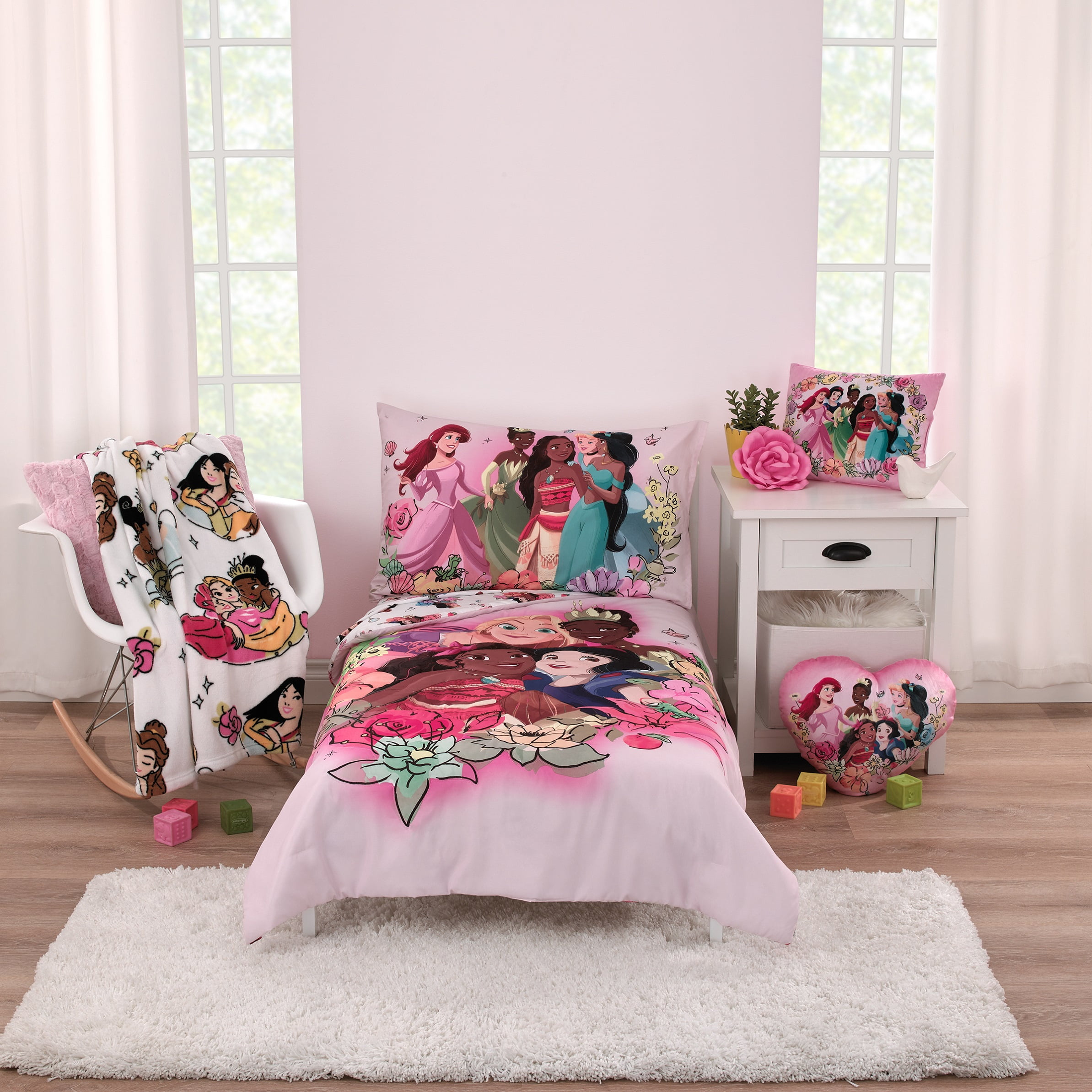 Disney Princesses Courage and Kindness 4 Piece Toddler Bed Set