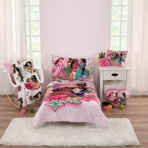 Disney Princesses Courage and Kindness 4 Piece Toddler Bed Set