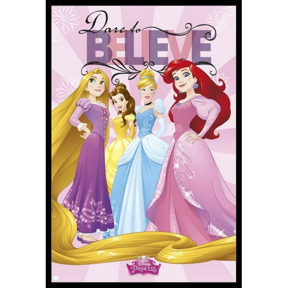 Disney Princesses Dare To Believe Laminated & Framed Poster (24 x 36)