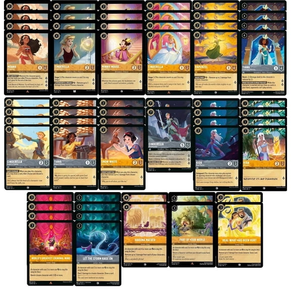 Disney Princesses Deck - Disney Lorcana - Custom Built - Powerful - 60 Card!!!