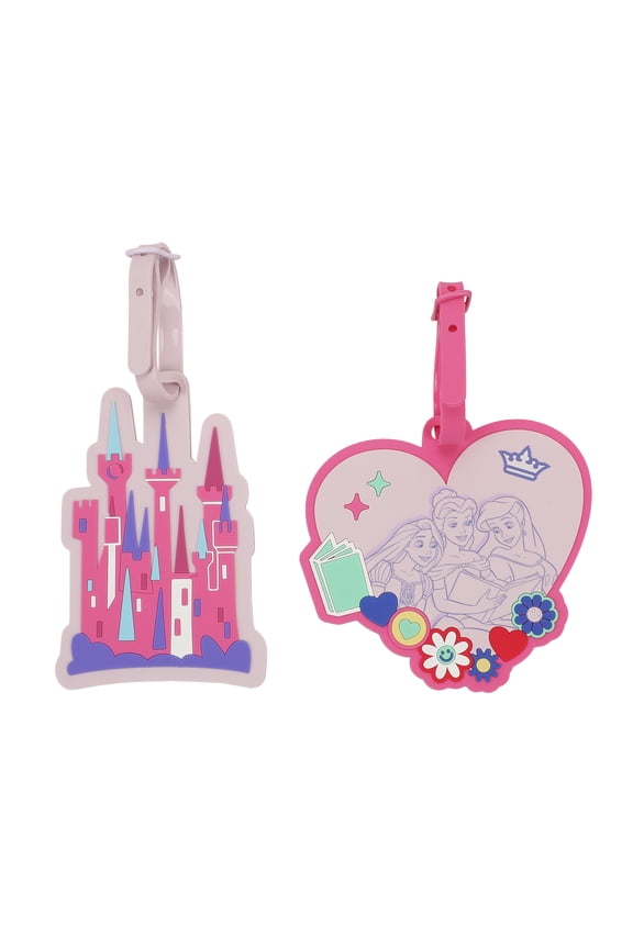 Disney Princesses Favorite Characters Molded Rubber Luggage Tags (Set of 2)