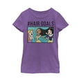 thumbnail image 1 of Disney Princesses Girls' #Hair Goals Cartoon T-Shirt, 1 of 3