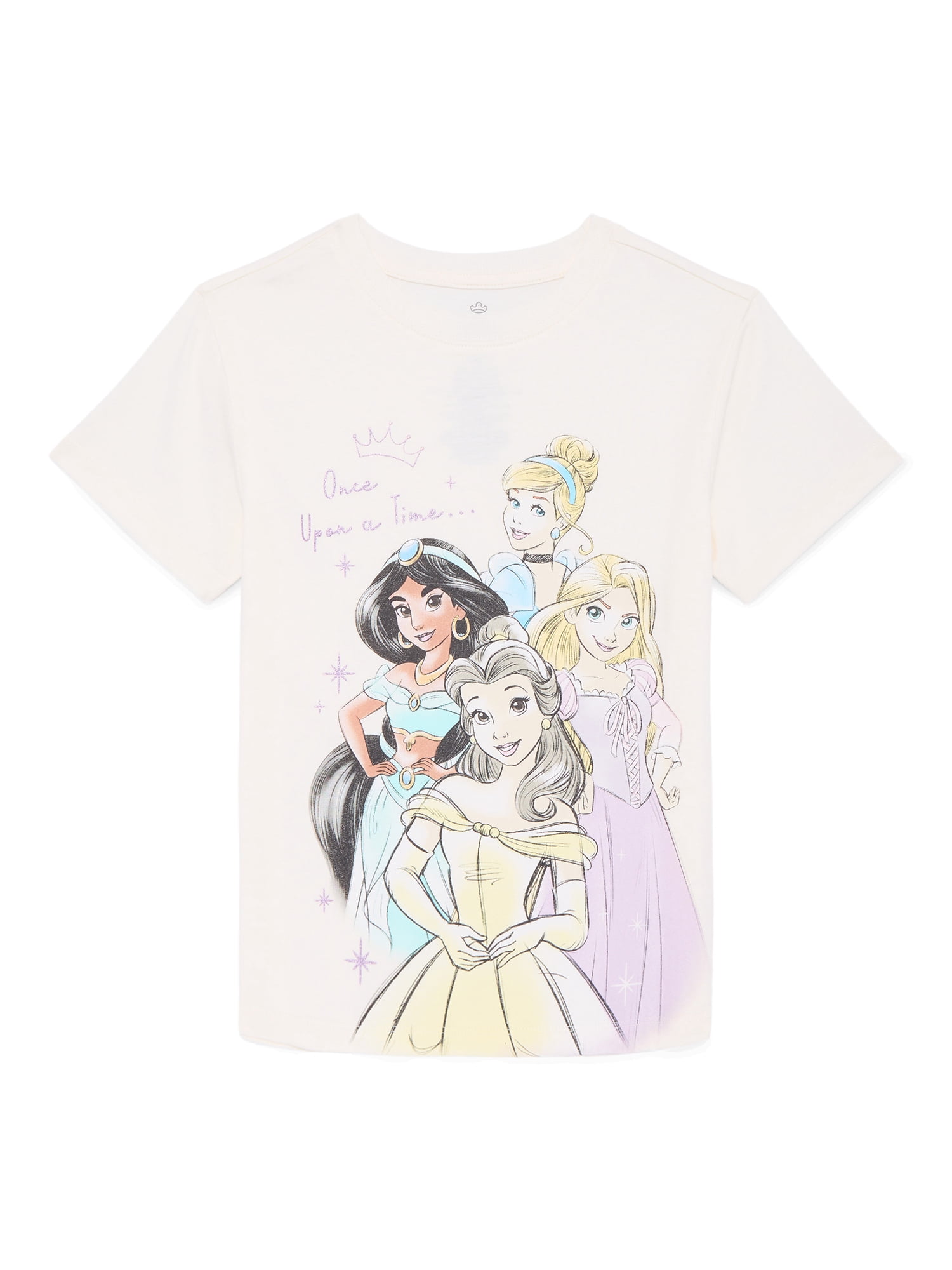 Disney Princesses Girls Short Sleeve Graphic T-Shirt, Sizes 4-16