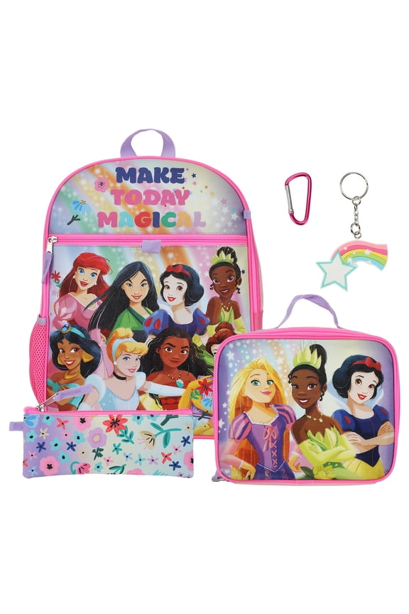 Disney Princesses Make Today Magical 5-Piece Backpack & Lunchbox Set