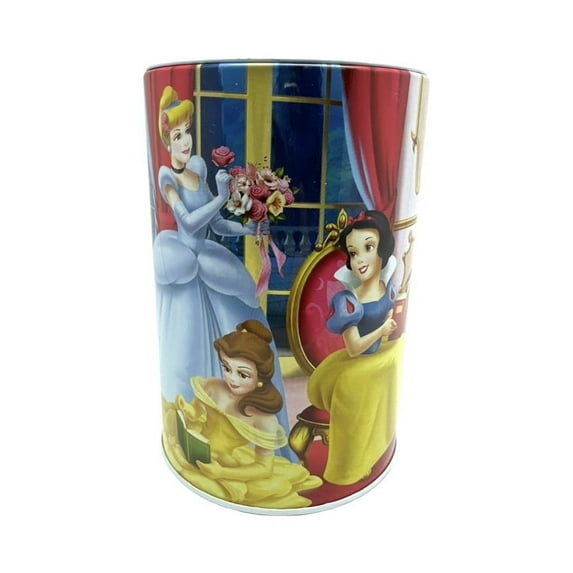 Disney Princesses Metal Cylinder Tin Coin Bank