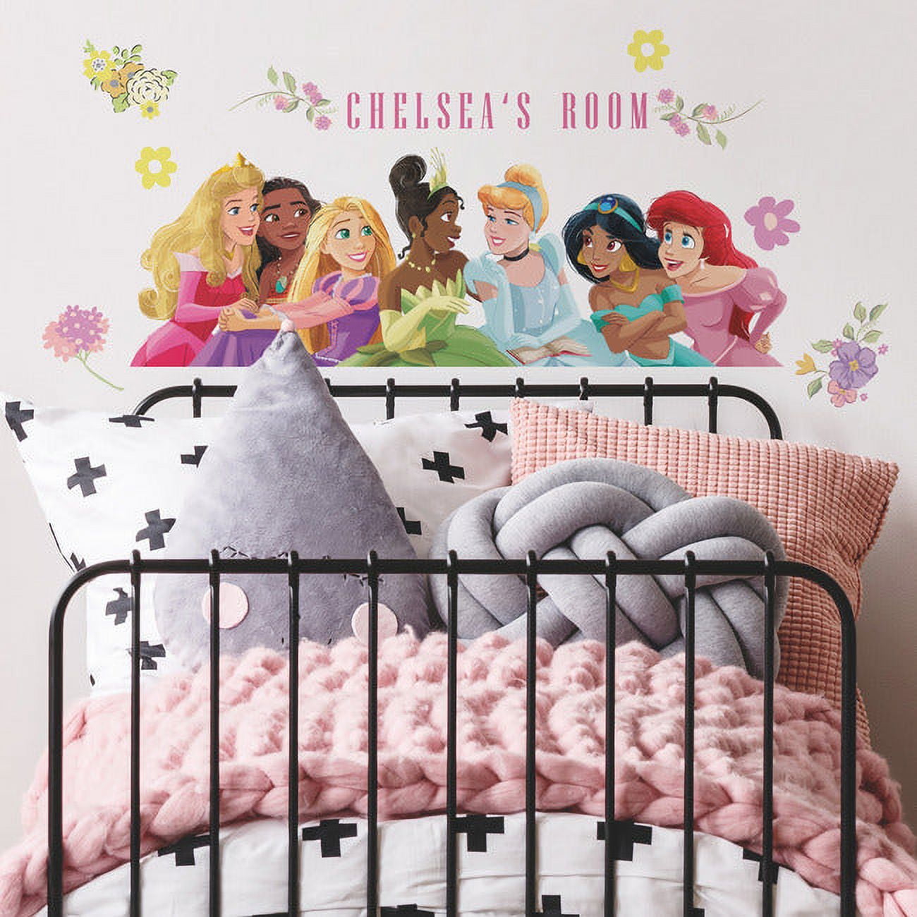Disney Princesses Peel and Stick Giant Wall Decal with Alphabet