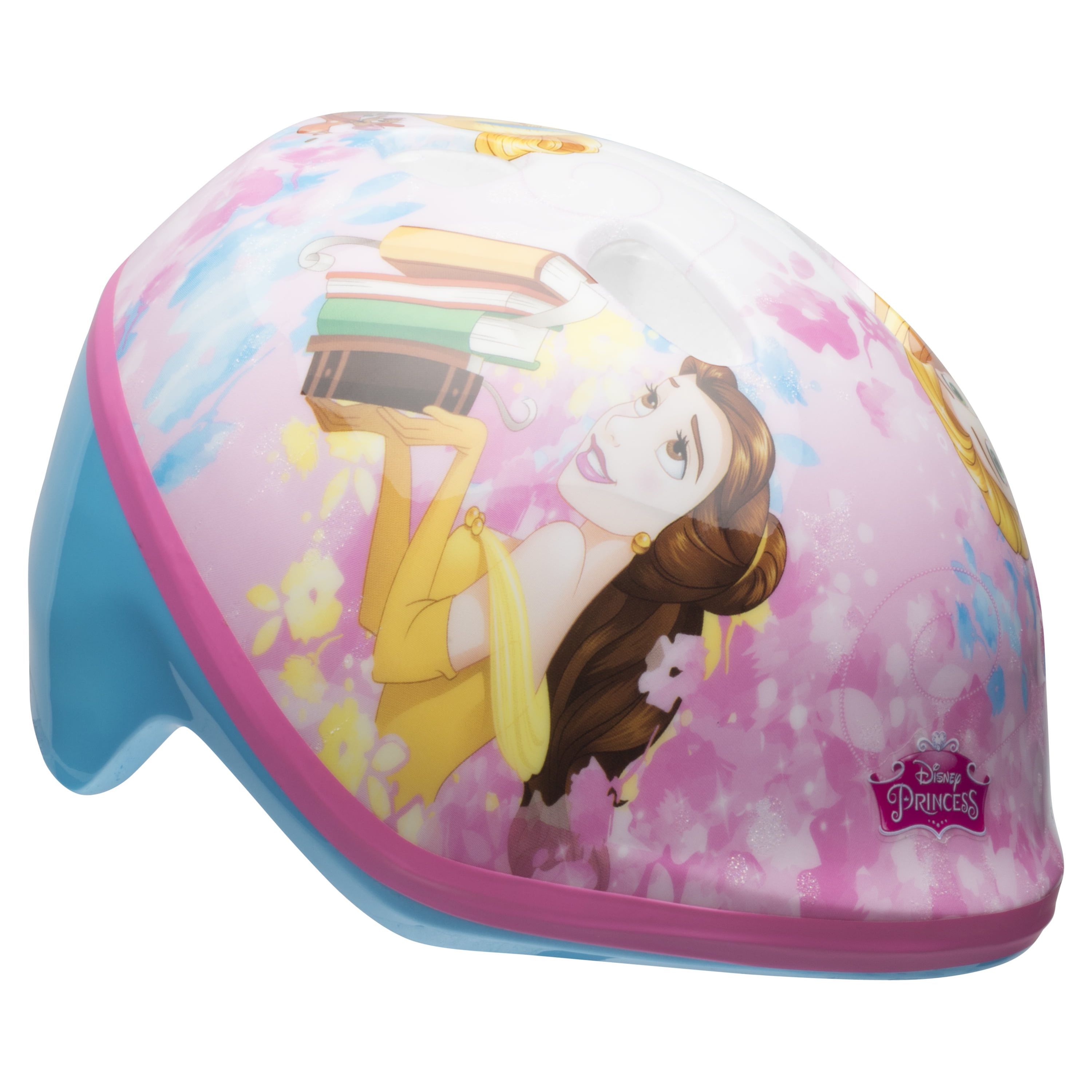 Disney Princesses Rule Glitter Bell Bike Helmet, Pink/Light Blue, Toddler 3+ (48-52cm) - image 1 of 8