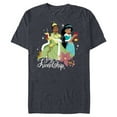 thumbnail image 1 of Disney Princesses Tiana & Jasmine - Short Sleeve Blended T-Shirt for Adults - Customized-Navy Heather, 1 of 5