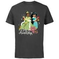 thumbnail image 1 of Disney Princesses Tiana & Jasmine - Short Sleeve Cotton T-Shirt for Adults - Customized-Charcoal, 1 of 5