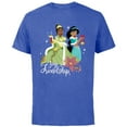 thumbnail image 1 of Disney Princesses Tiana & Jasmine - Short Sleeve Cotton T-Shirt for Adults - Customized-Royal Heather, 1 of 5