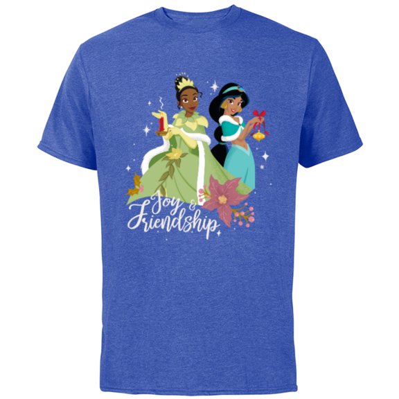 Disney Princesses Tiana & Jasmine - Short Sleeve Cotton T-Shirt for Adults - Customized-Royal Heather